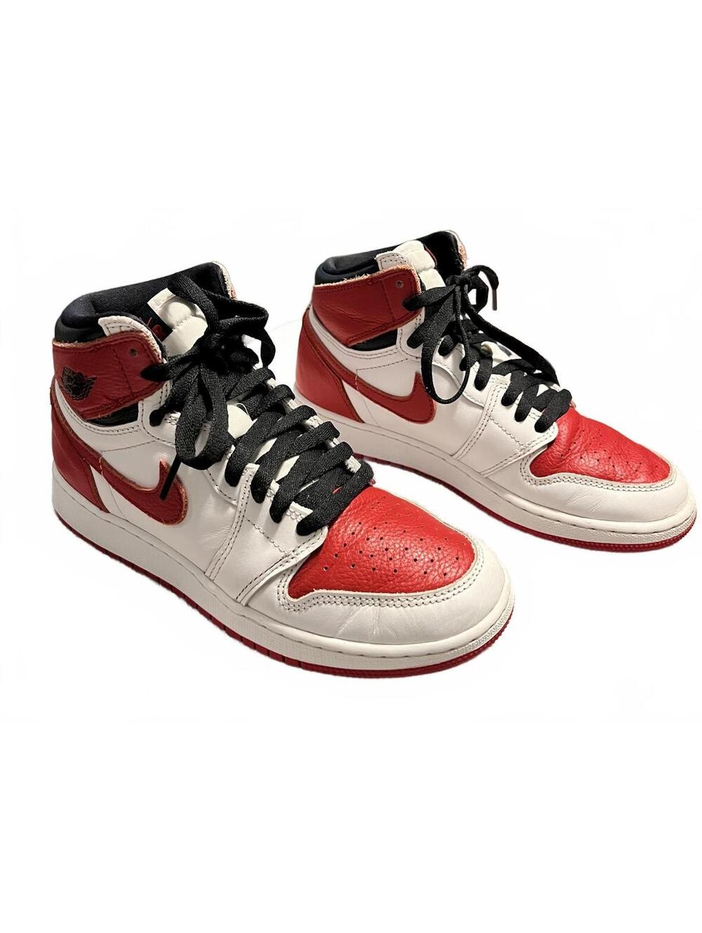 Nike Air Jordan 1 Retro High OG Heritage Red White Sneaker 6Y / Women's 7.5